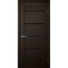 Дверь межкомнатная Сибирь Профиль Ла Стелла 206 Дуб мокко, стекло черное